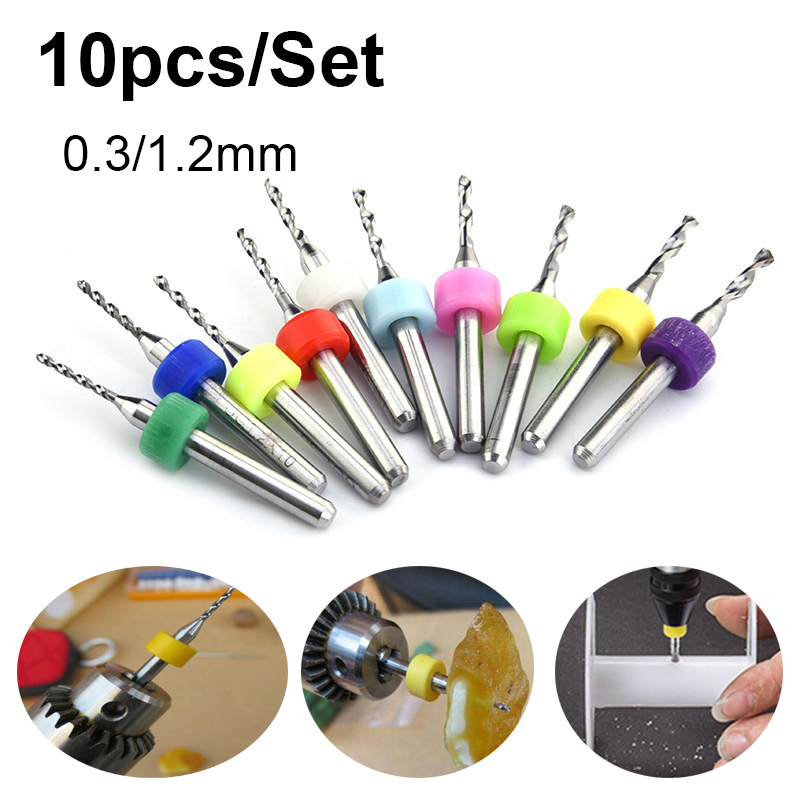 Pcb Micro Carbide Drill Bits 0.3-1.2Mm - 10 szt. mikro-wiertł ze stopu o