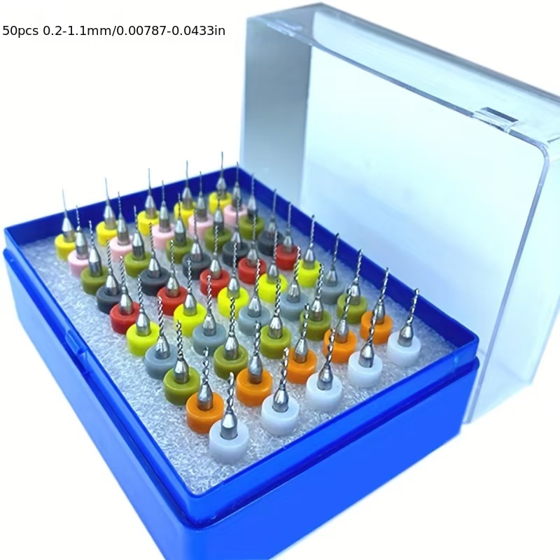Pcb Micro Carbide Drill Bits 0.3-1.2Mm - 50 sztuk/10 sztuk zestaw mikro wierteł