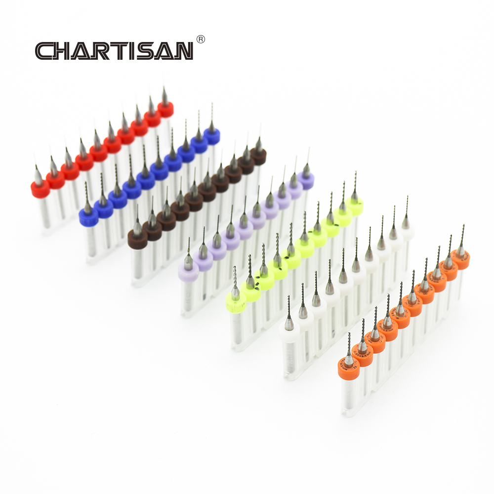 Pcb Micro Carbide Drill Bits 0.3-1.2Mm - CHARTISAN 0,3-1,2 mm Wiertła do płytek