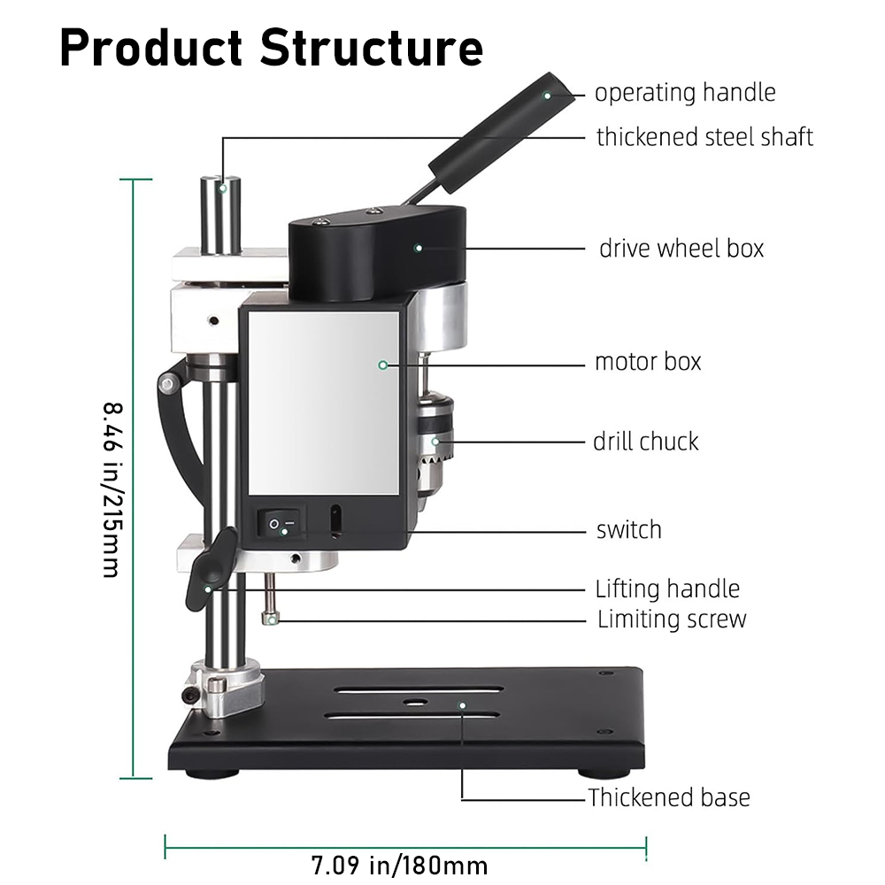 Wiertarka stołowa TUNGFULL 775 – Mini Bench Drill Press Variable Speed recenzja i cena