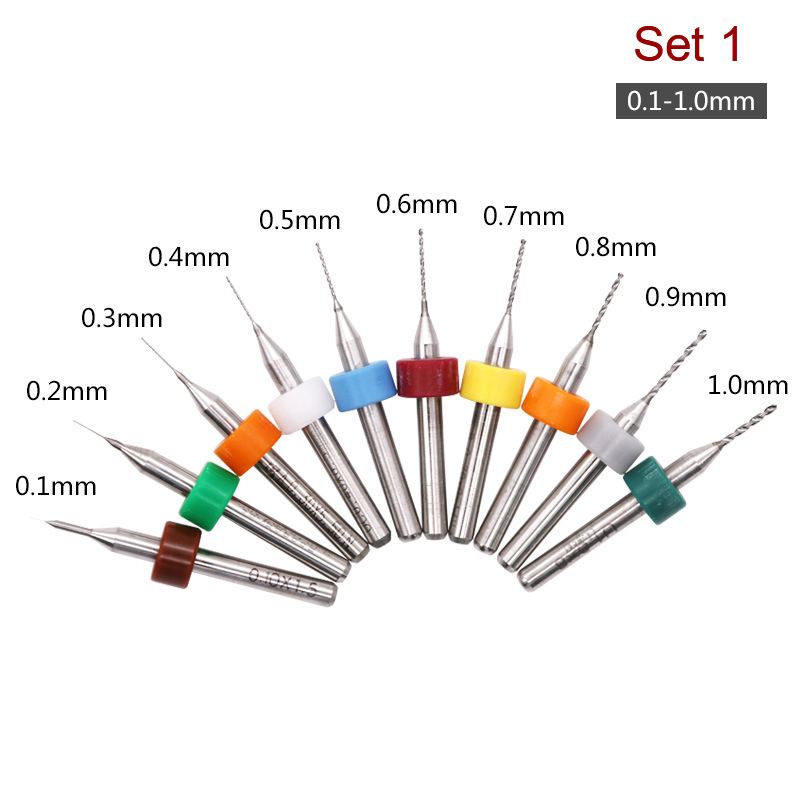 Nowy 【Zestaw 10 szt. Wysokiej  – Pcb Micro Carbide Drill Bits 0.3-1.2Mm recenzja i cena