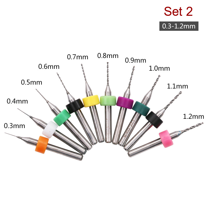 Nowy 【Zestaw 10 szt. Wysokiej  – Pcb Micro Carbide Drill Bits 0.3-1.2Mm recenzja i cena
