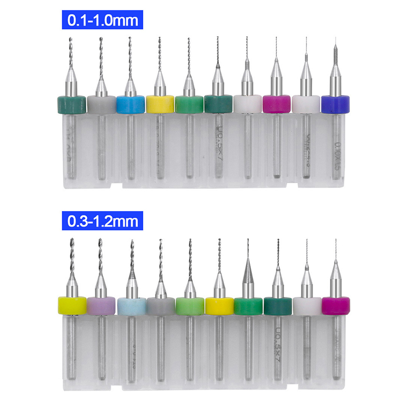 Nowy 【Zestaw 10 szt. Wysokiej  – Pcb Micro Carbide Drill Bits 0.3-1.2Mm recenzja i cena